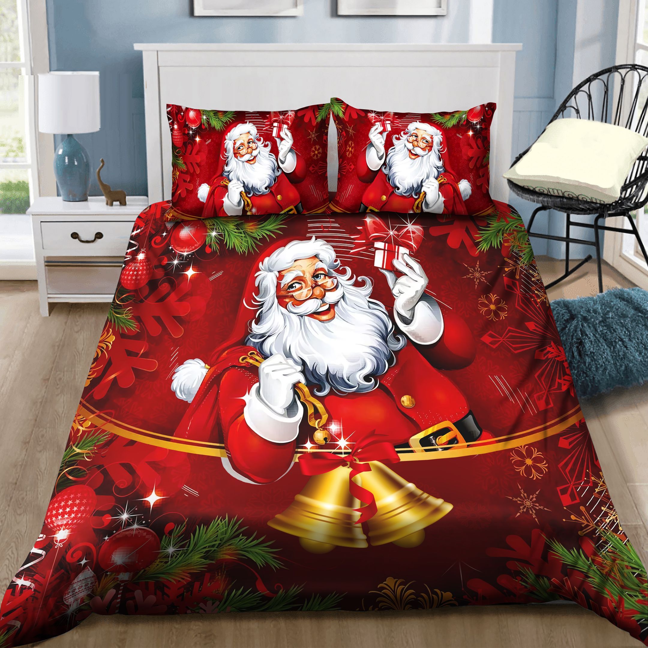Happy Christmas Santa Bedding Set