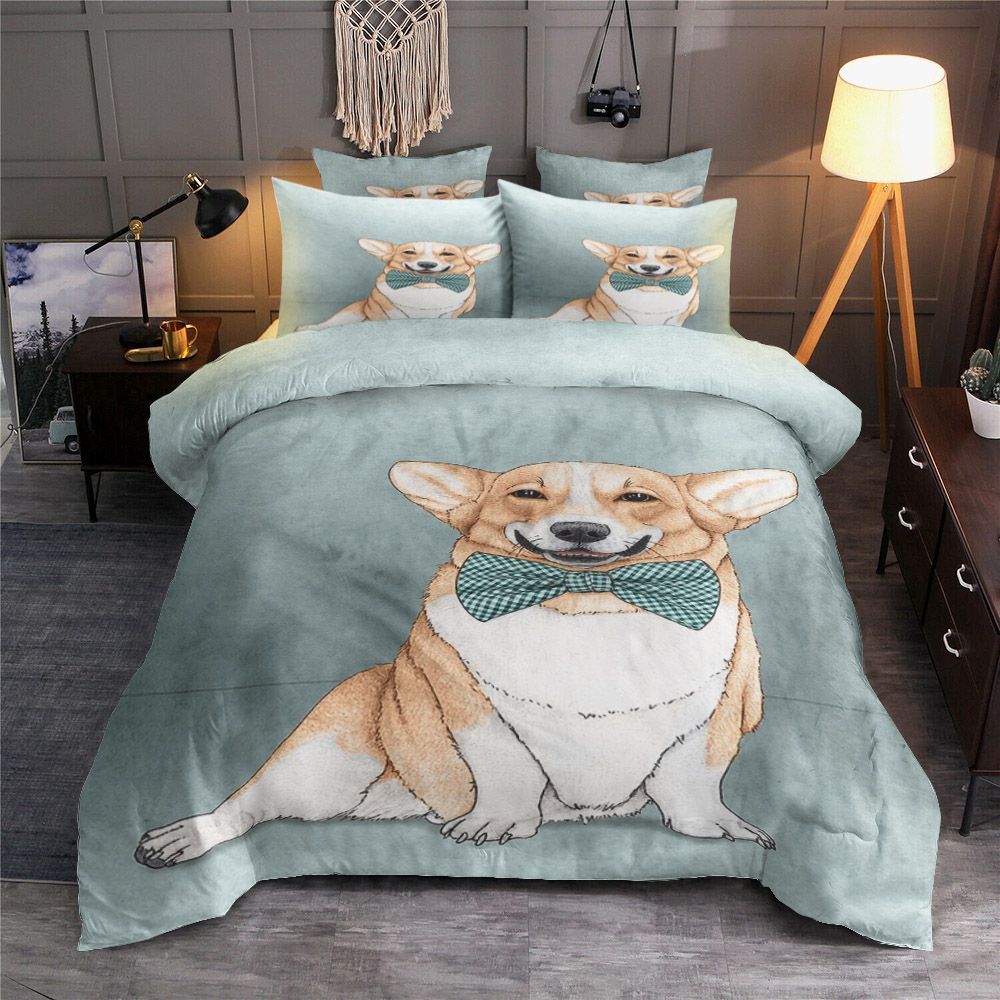 Happy Corgi Bedding Set