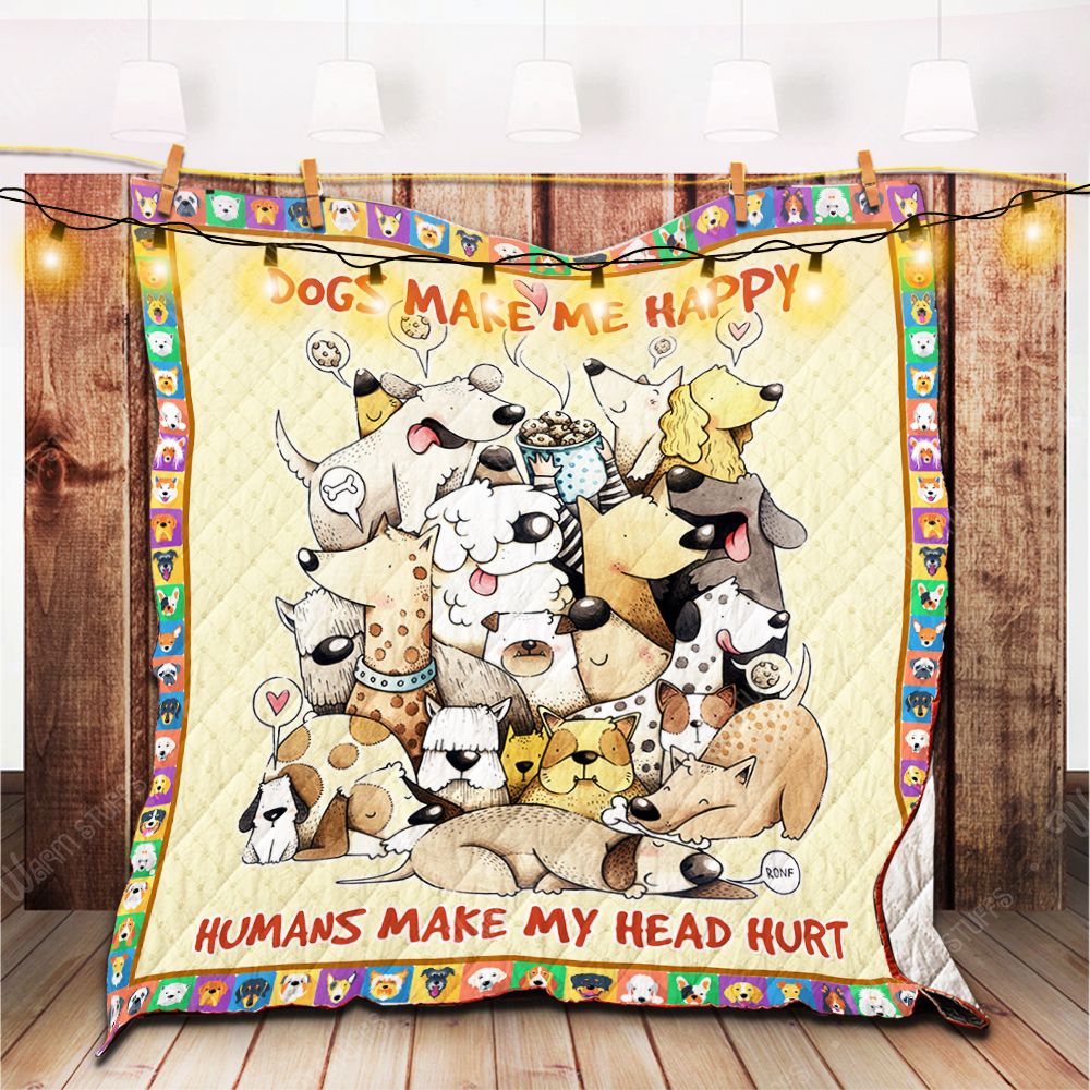 Happy Dogs Quilt Blanket Bb115 Dhc1312564Dd