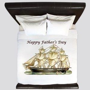 Happy Father’s Day Classic Tall Ship Bedding Set