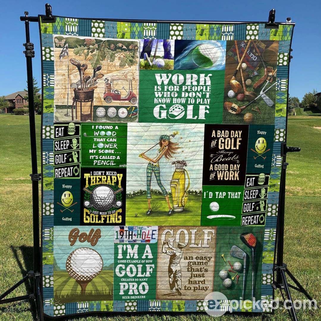 Happy Golfing CLT170629 Quilt Blanket