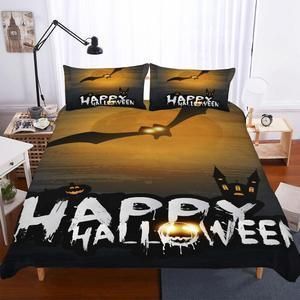 Happy Halloween Bat Bedding Set