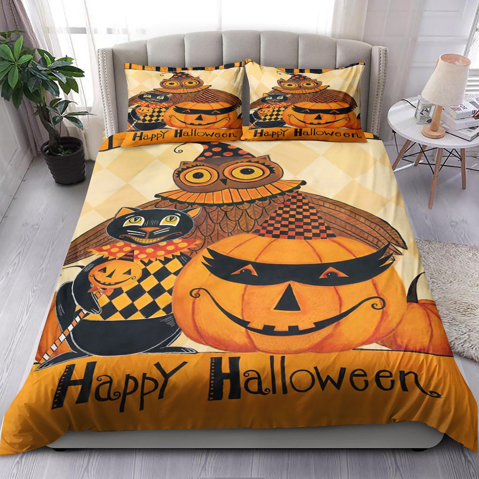Happy Halloween Pumpkin Bedding Set