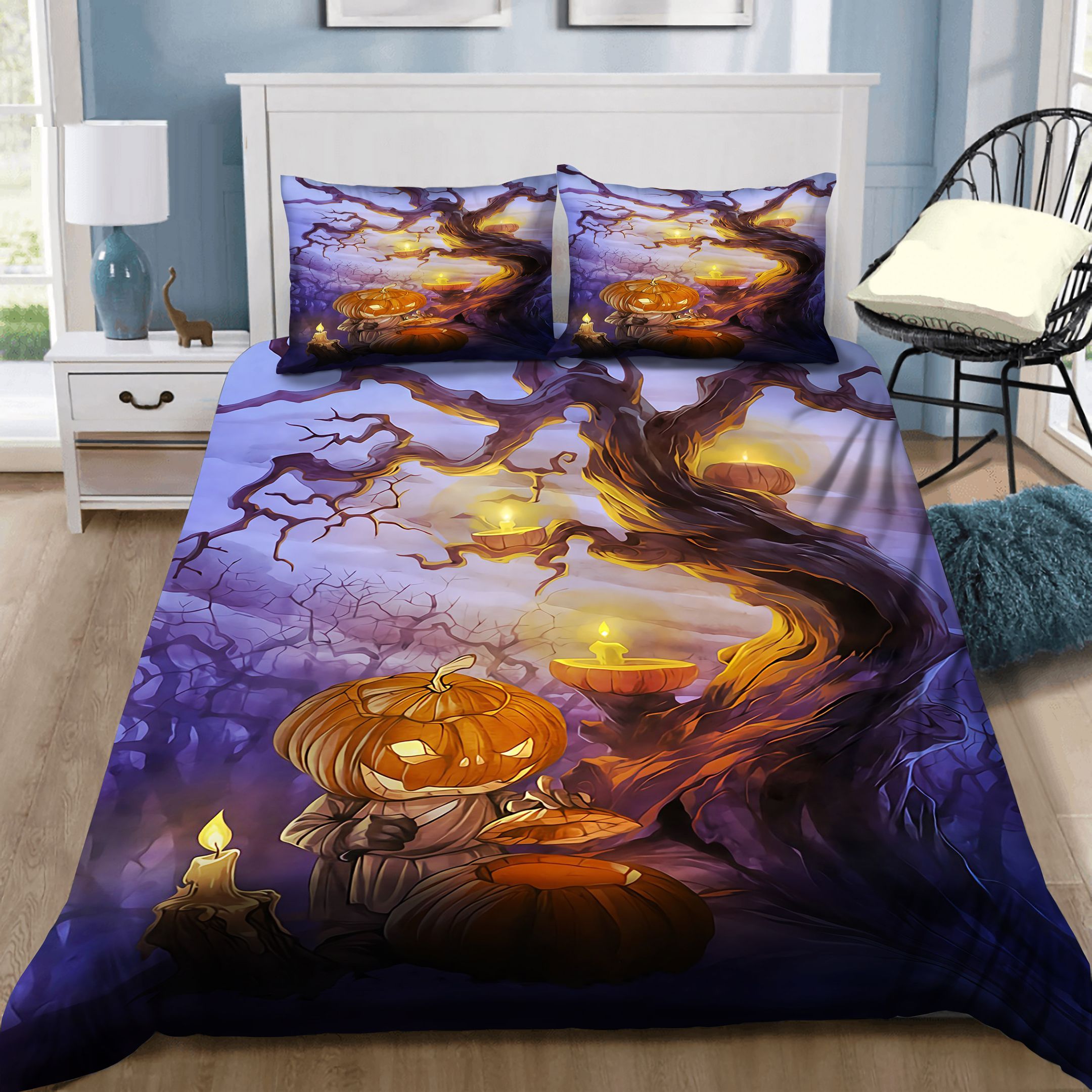 Happy Halloween Pumpkin Bedding Set