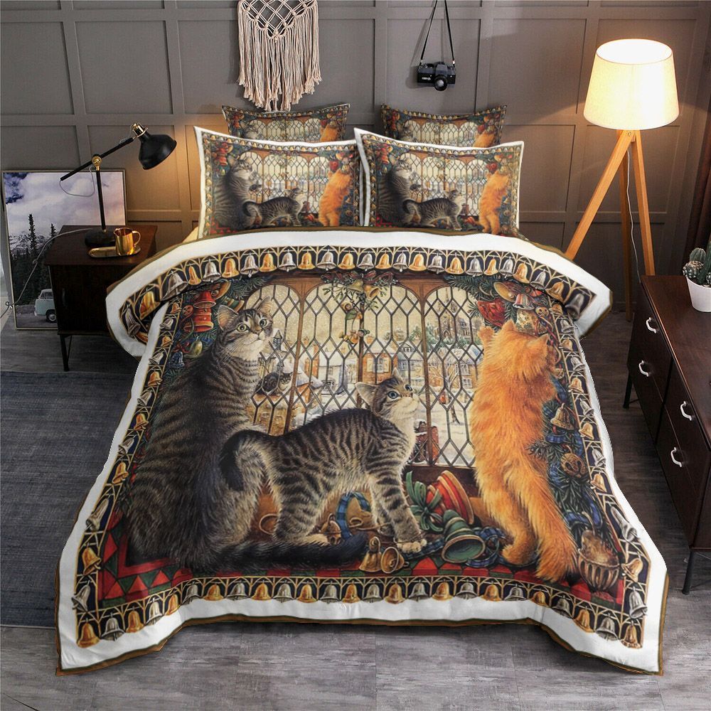 Happy Holiday Cats Bedding Set