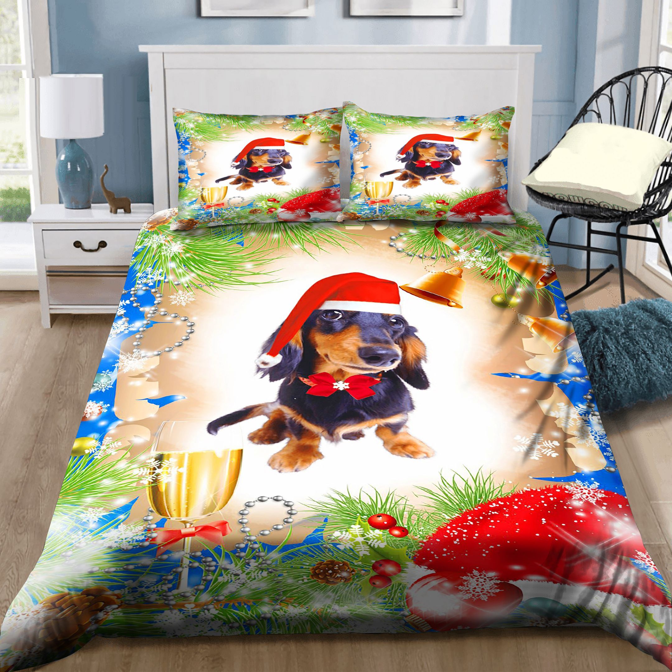 Happy Holiday Merry Christmas Bedding Set