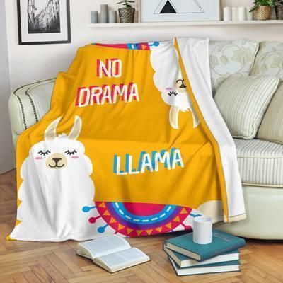 Happy Llama Sherpa Fleece Blanket