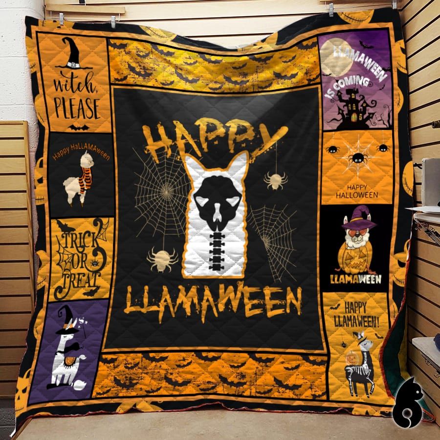 Happy Llamaween Quilt Blanket Dhc191246Vt