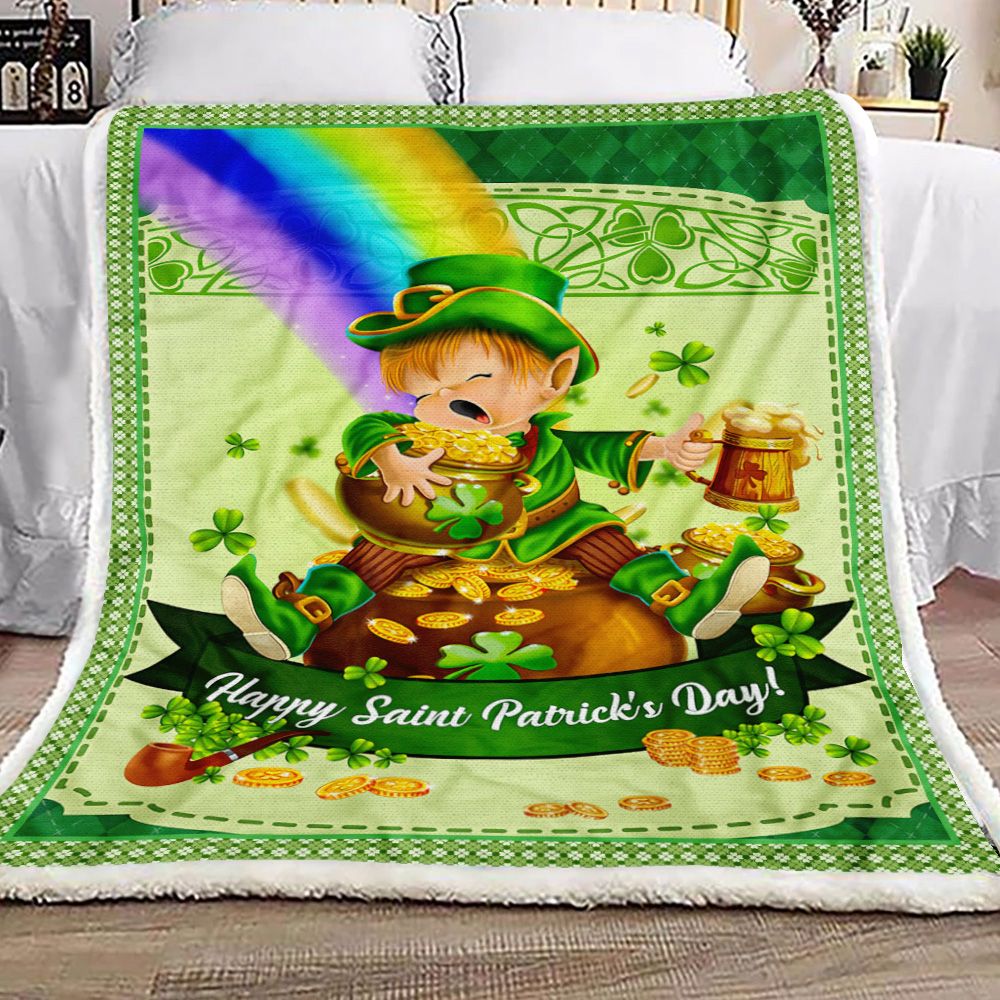 Happy Saint Patricks Day Fleece Blanket