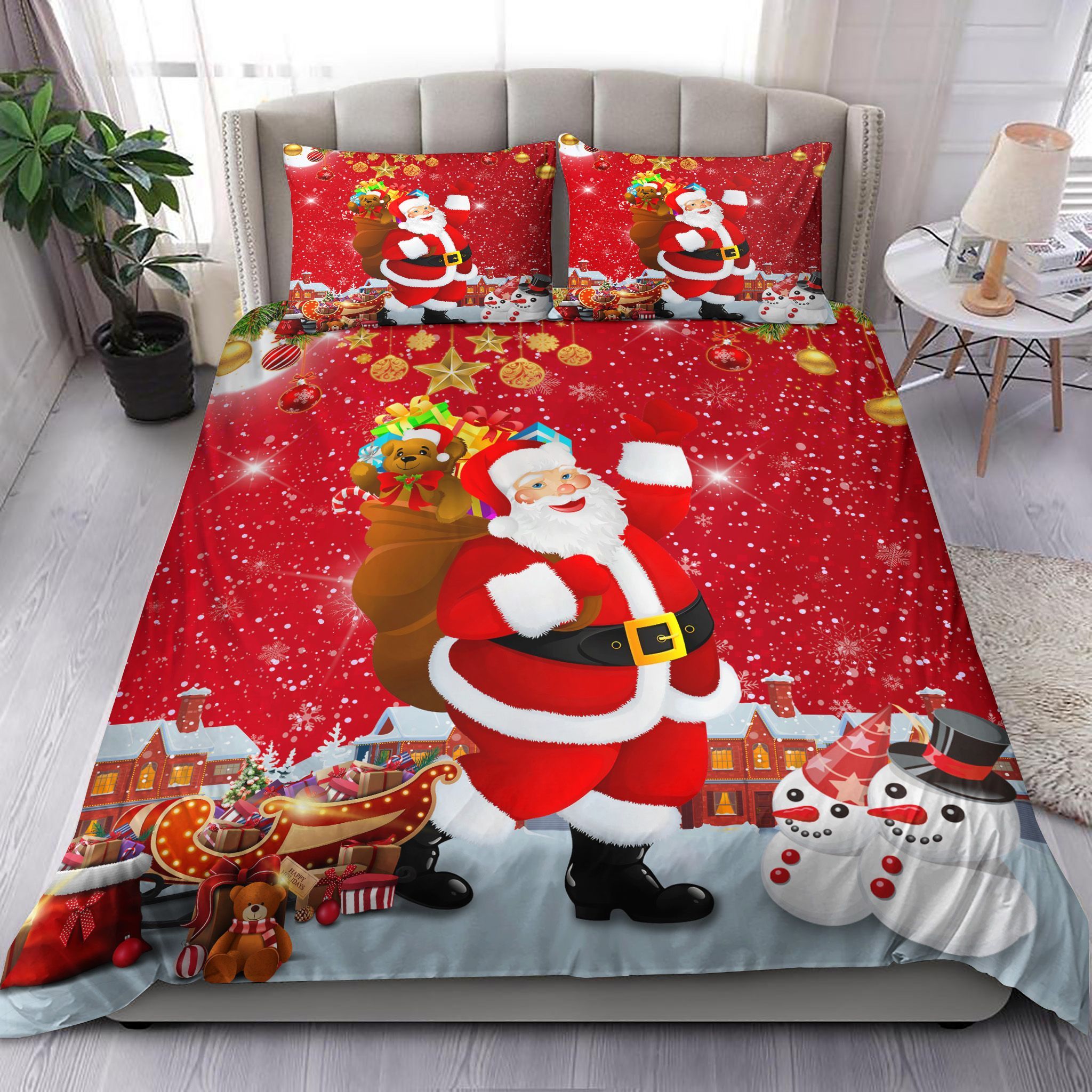 Happy Santa Claus Bedding Set