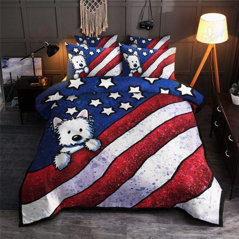 Happy Santa Cute Dog Printed Bedding Set