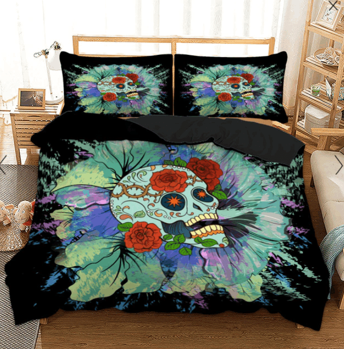 Happy Skull Bedding Set