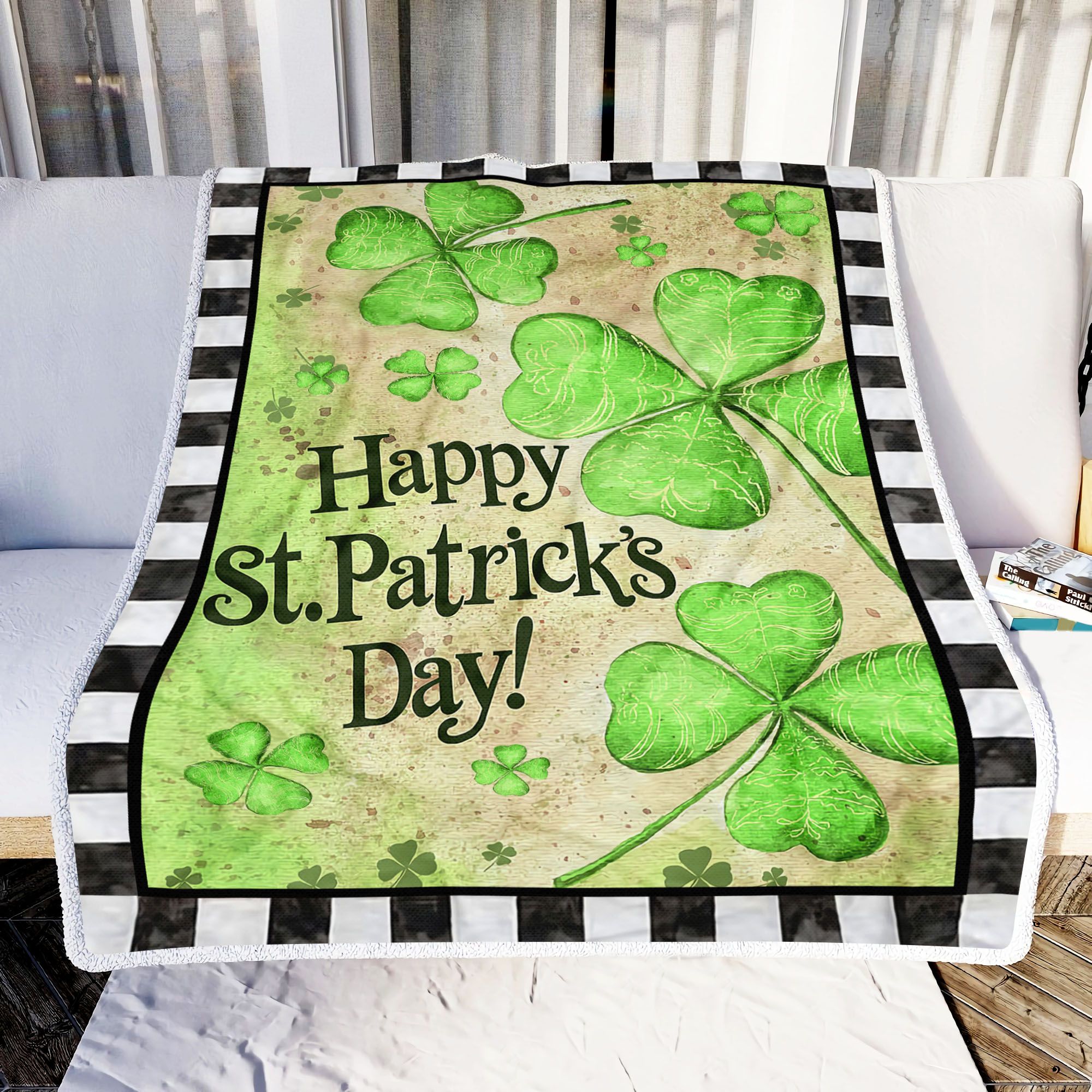Happy St Patrick Day Fleece Blanket