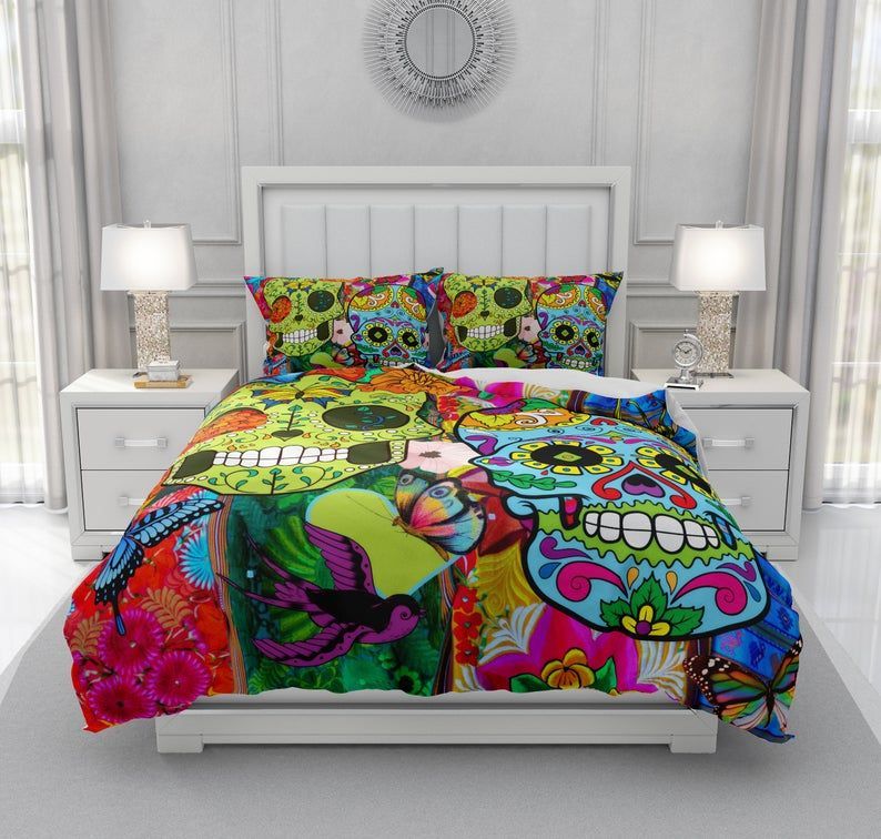 Happy Sugar Skull Bedding Set