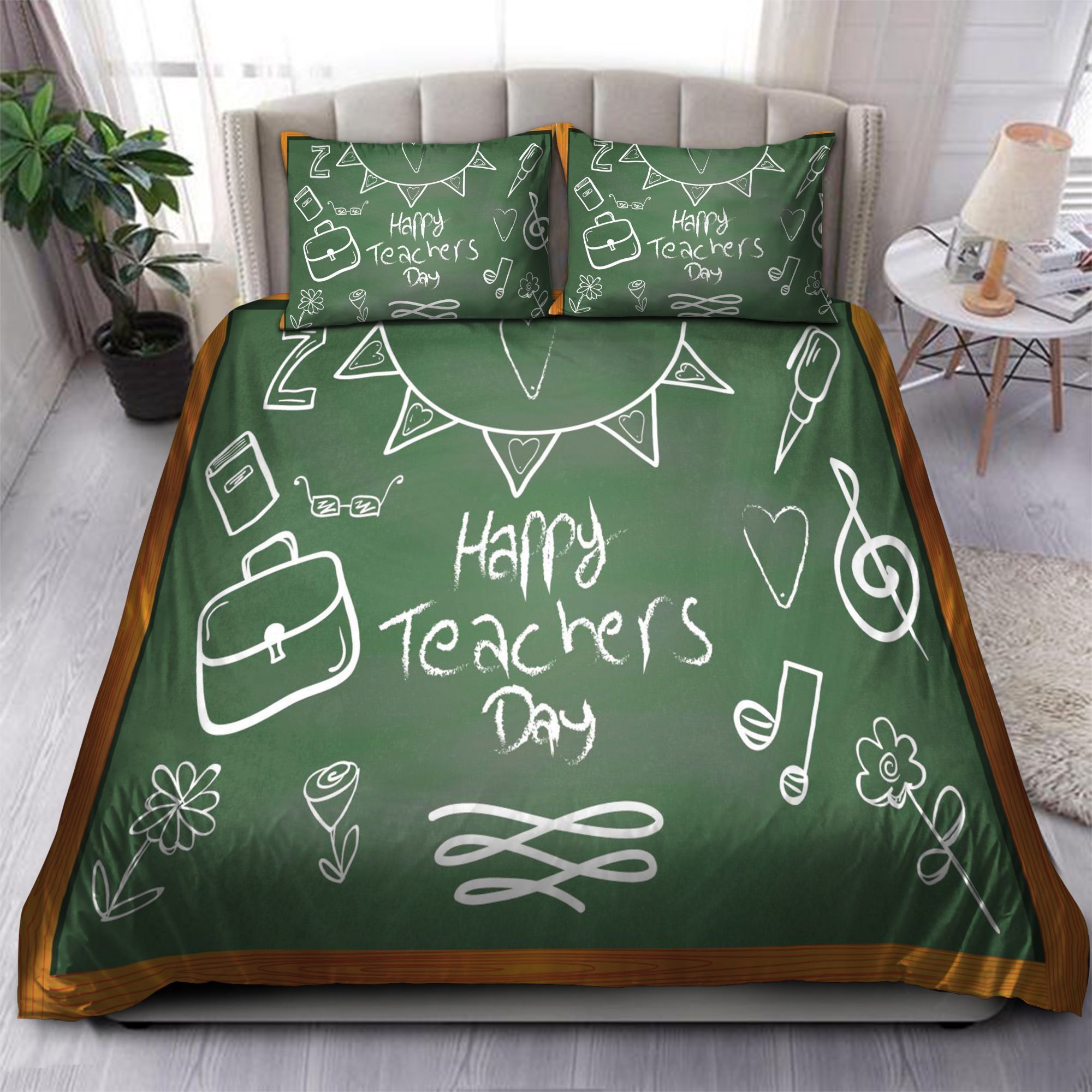 Happy Teacher Day Bedding Set