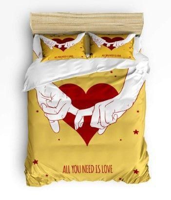 Happy Valentine’s Day Hand In Hand Bedding Set