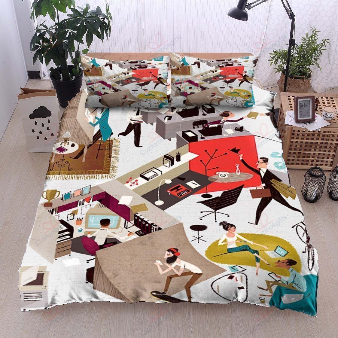 Hard Working Day Bedding Set