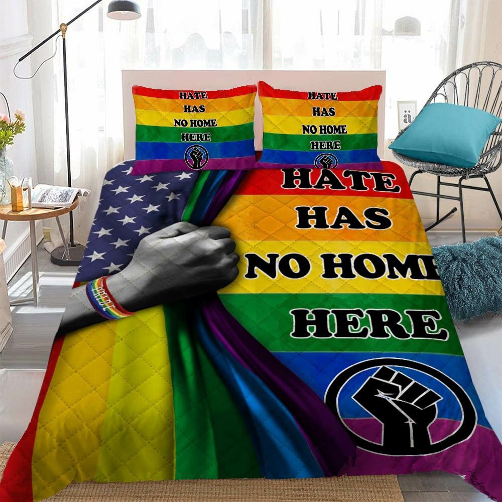 Hate Has No Home Here LGBT Pride Bedding Set