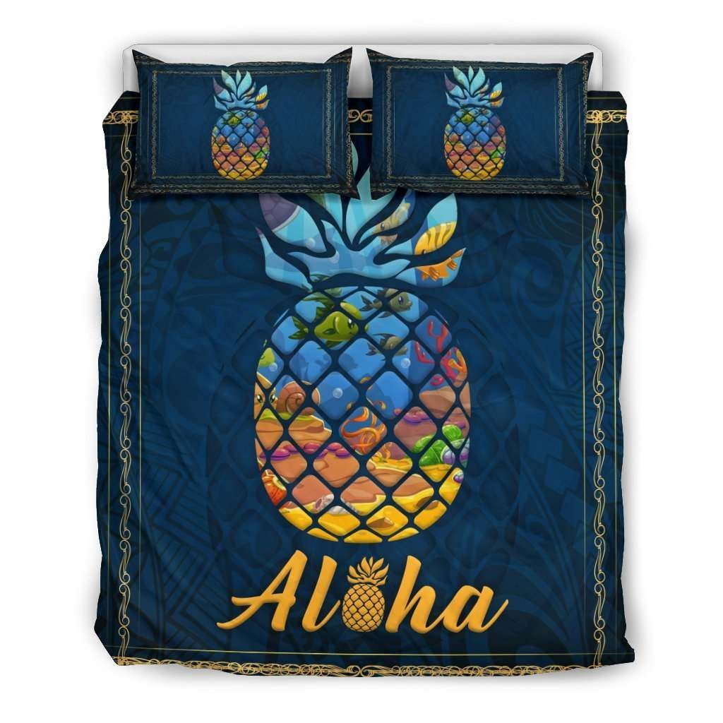Hawaii Aloha Pineapple Bedding Set