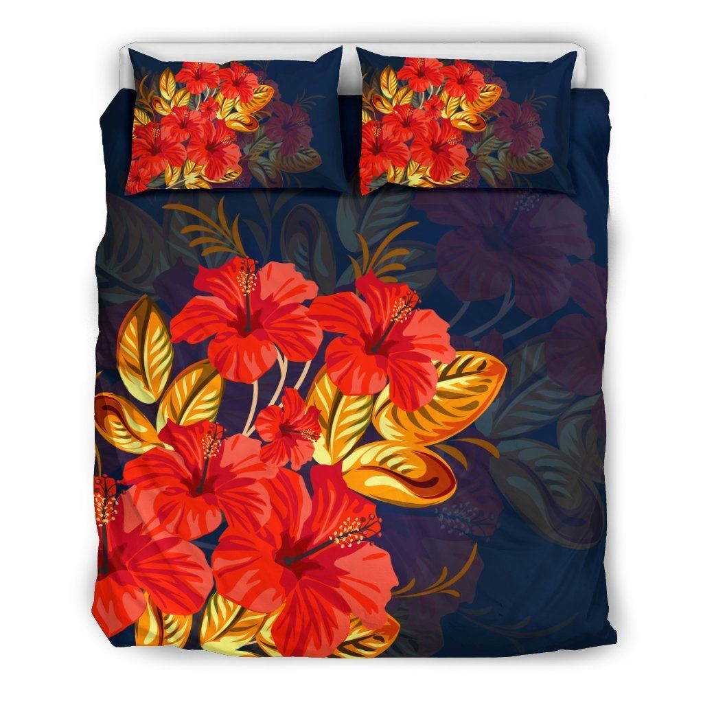 Hawaii Hibiscus Flora Bedding Set