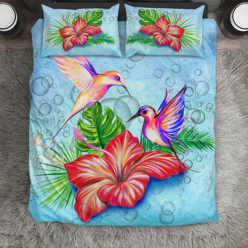 Hawaii Hibiscus Hummingbird Bedding Set