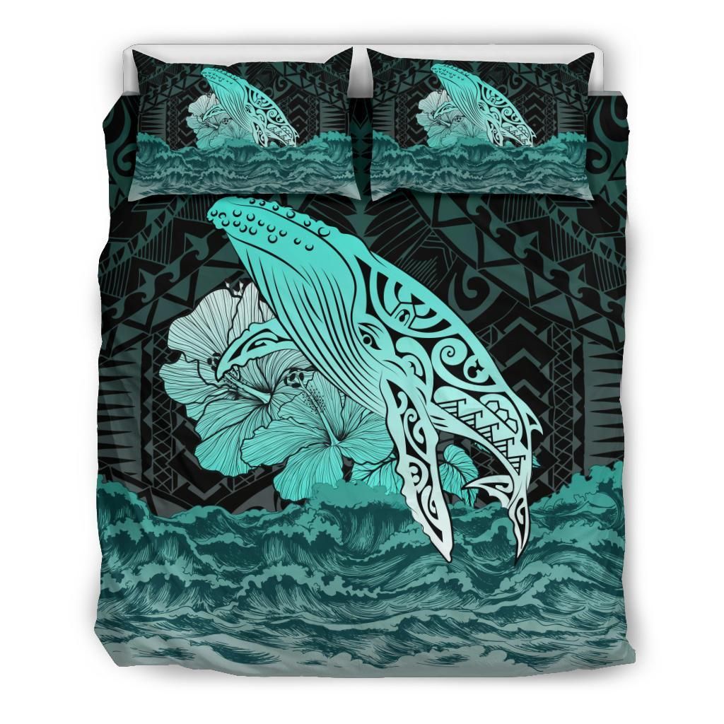 Hawaii Hibiscus Wale Polynesian Bedding Set