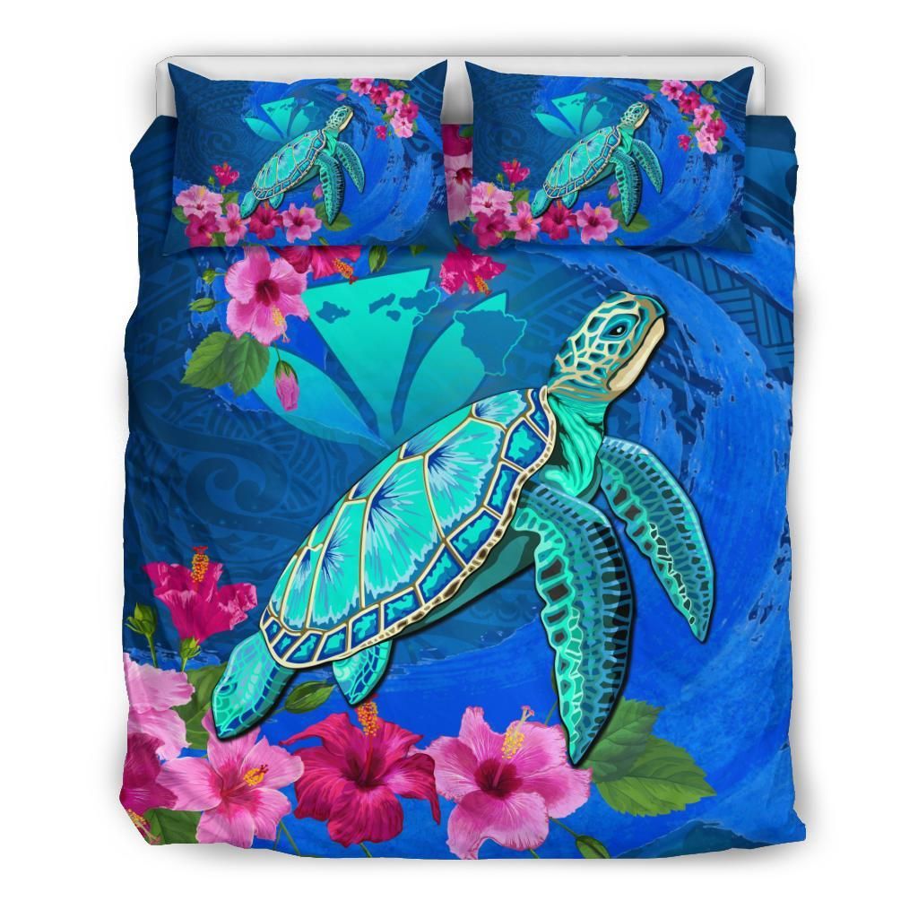 Hawaii Honu Aumakua Sea Hibiscus Nin Style Bedding Set