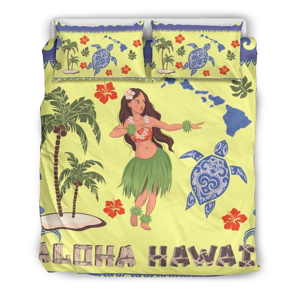 Hawaii Hula Girls Summer Style Bedding Set