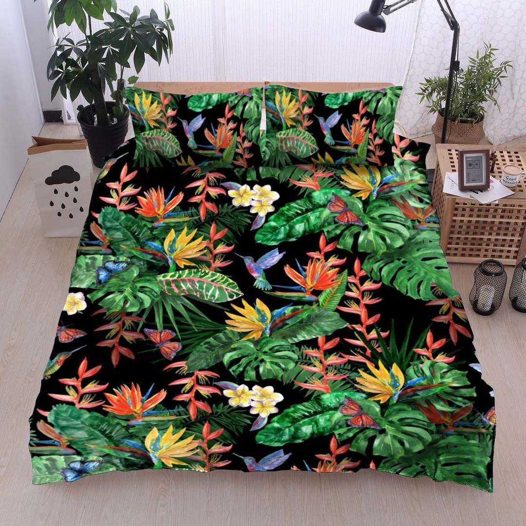 Hawaii Humming Bird Cotton Bed Sheets Spread Comforter Duvet Cover Cotton Bed Sheets Spread Comforter Bedding Set