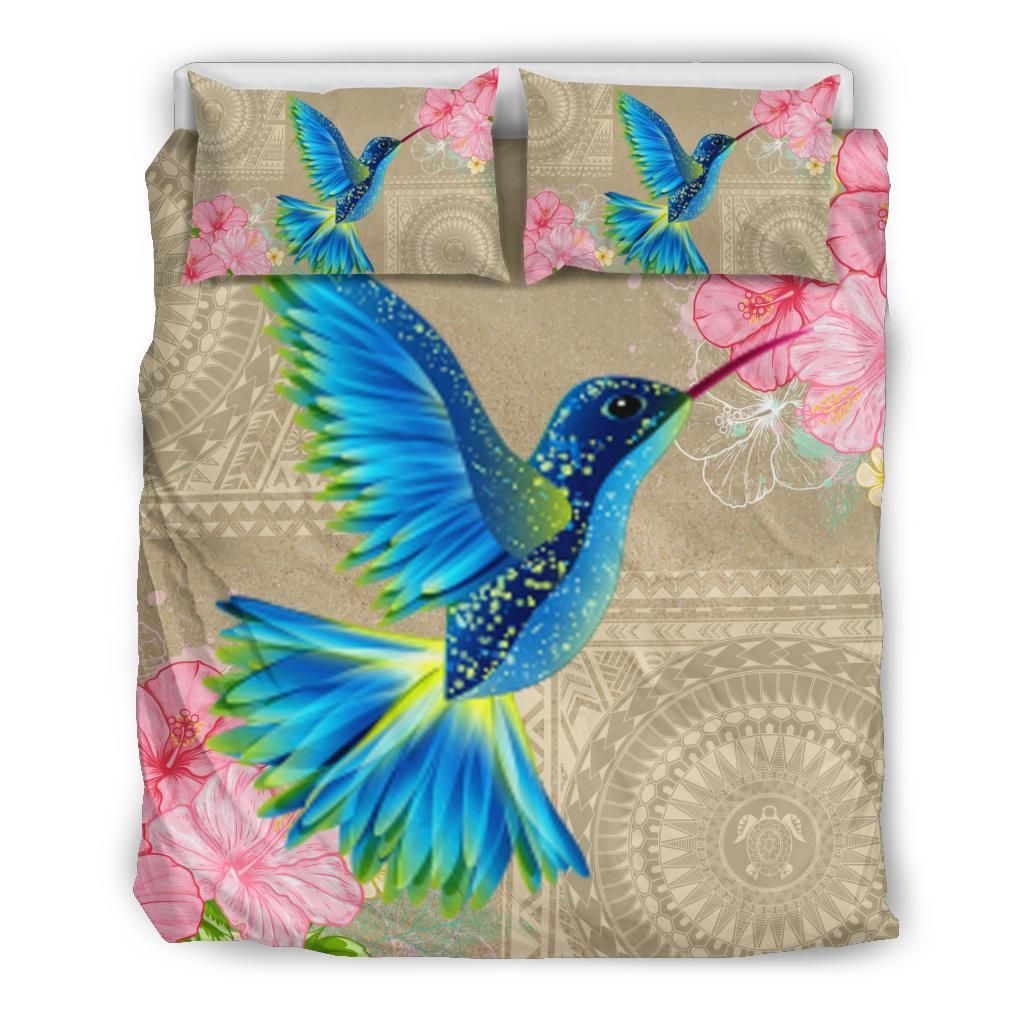 Hawaii Humming Bird Hibiscus Polynesian Bedding Set