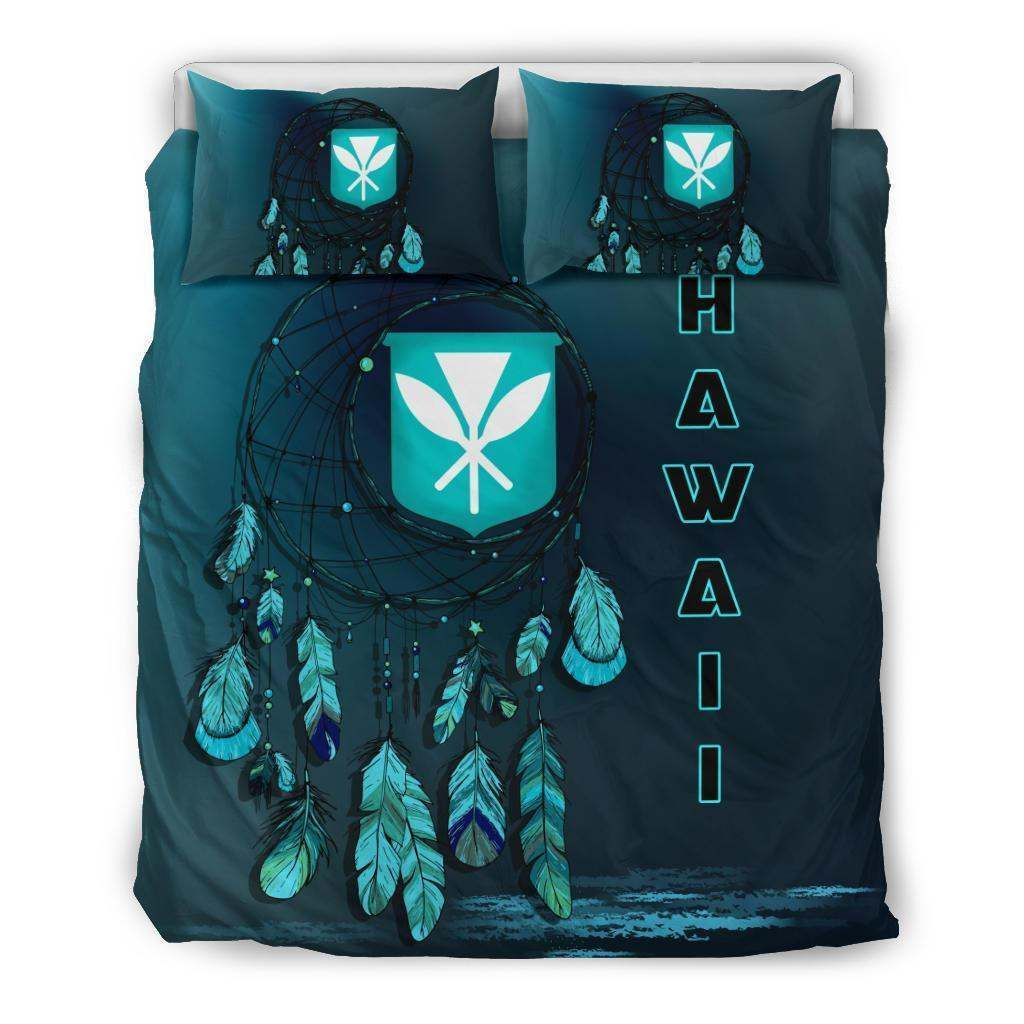 Hawaii Kanaka Maoli Dreamcatcher Blue Bedding Set