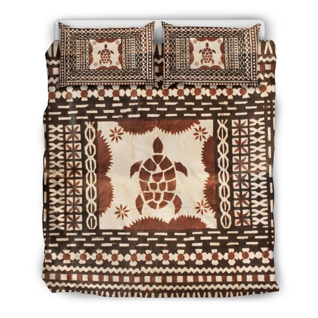Hawaii Pattern Simple Turtle Brown Bedding Set