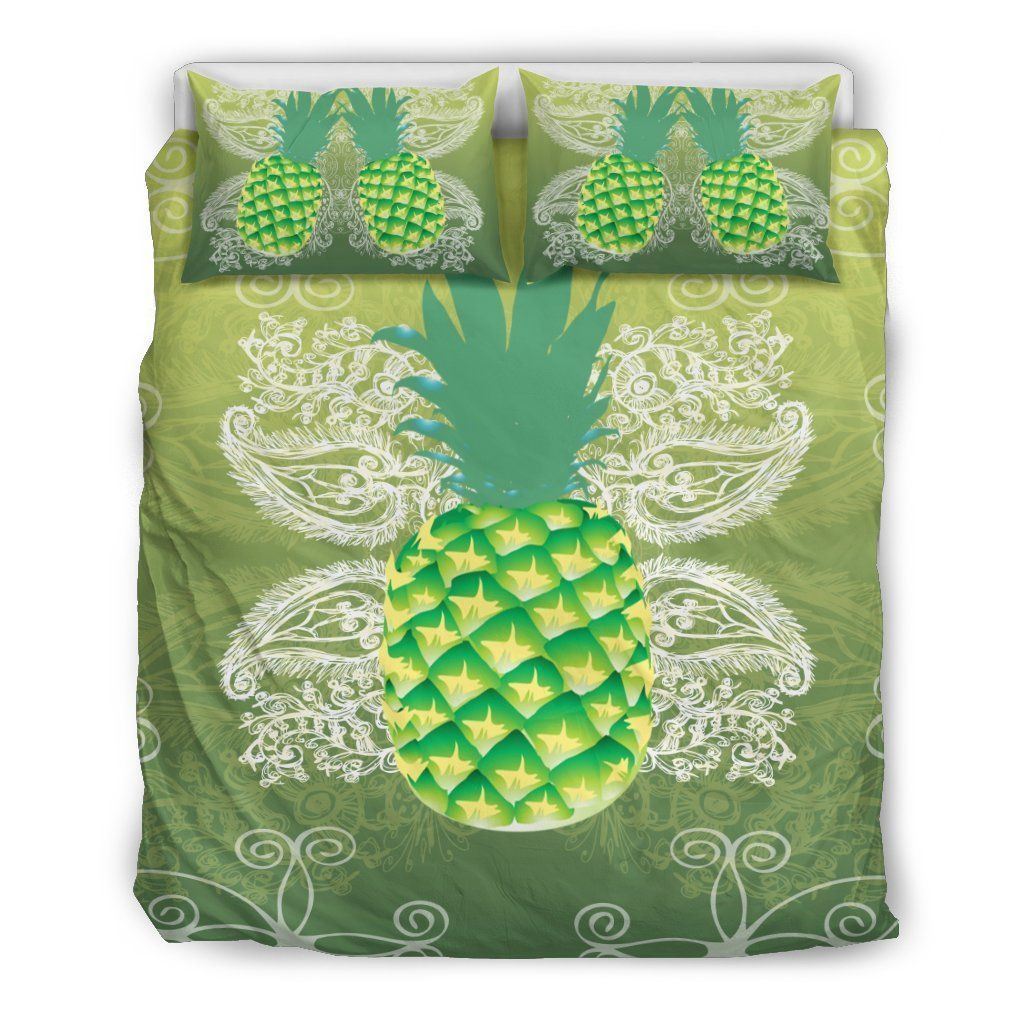 Hawaii Pineapple Paisley Bedding Set