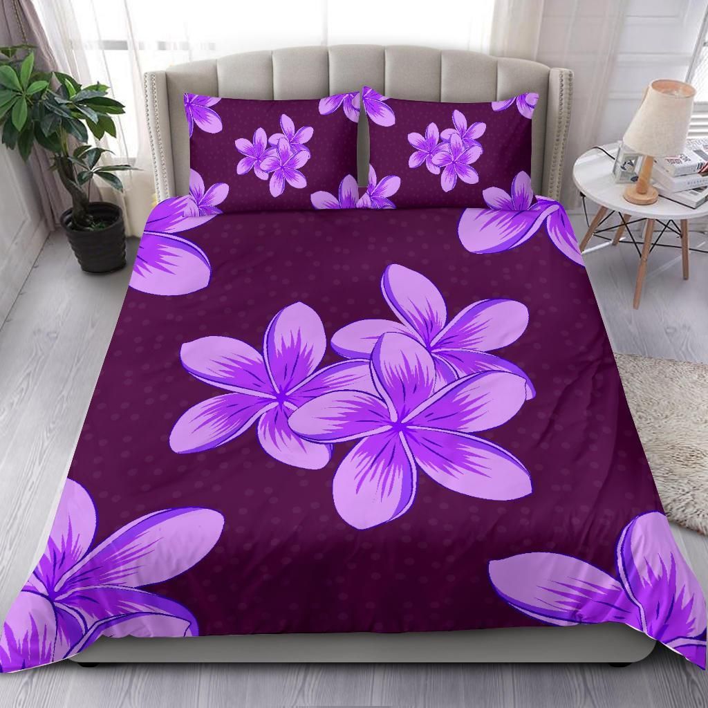 Hawaii Plumeria Simple Bedding Set