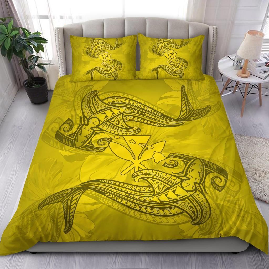 Hawaii Polynesian Hammer Shark Mata Ray Bedding Set