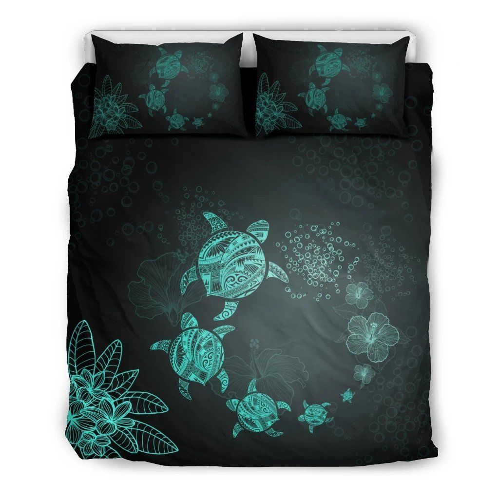 Hawaii Polynesian Hibiscus Turtle Bedding Set