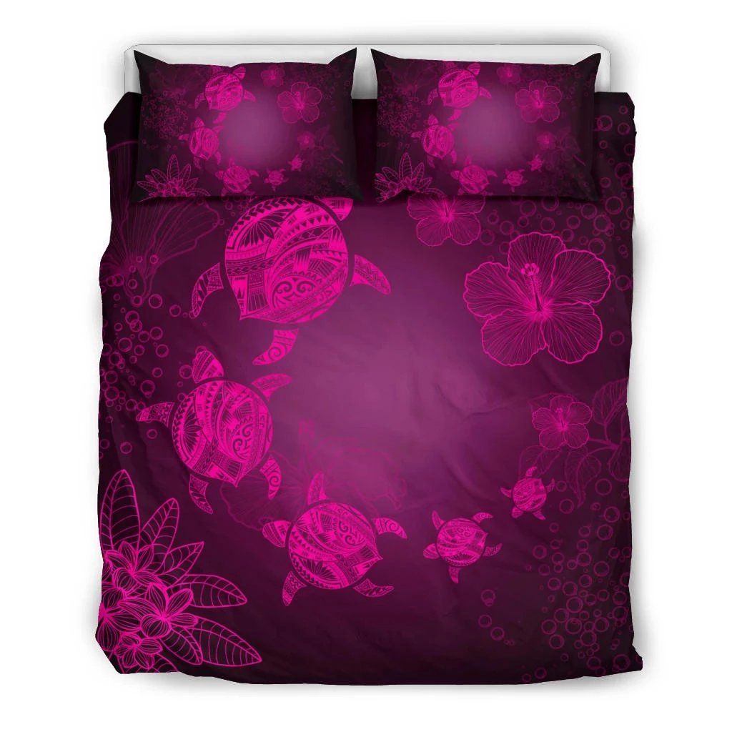 Hawaii Polynesian Hibiscus Turtle Bedding Set