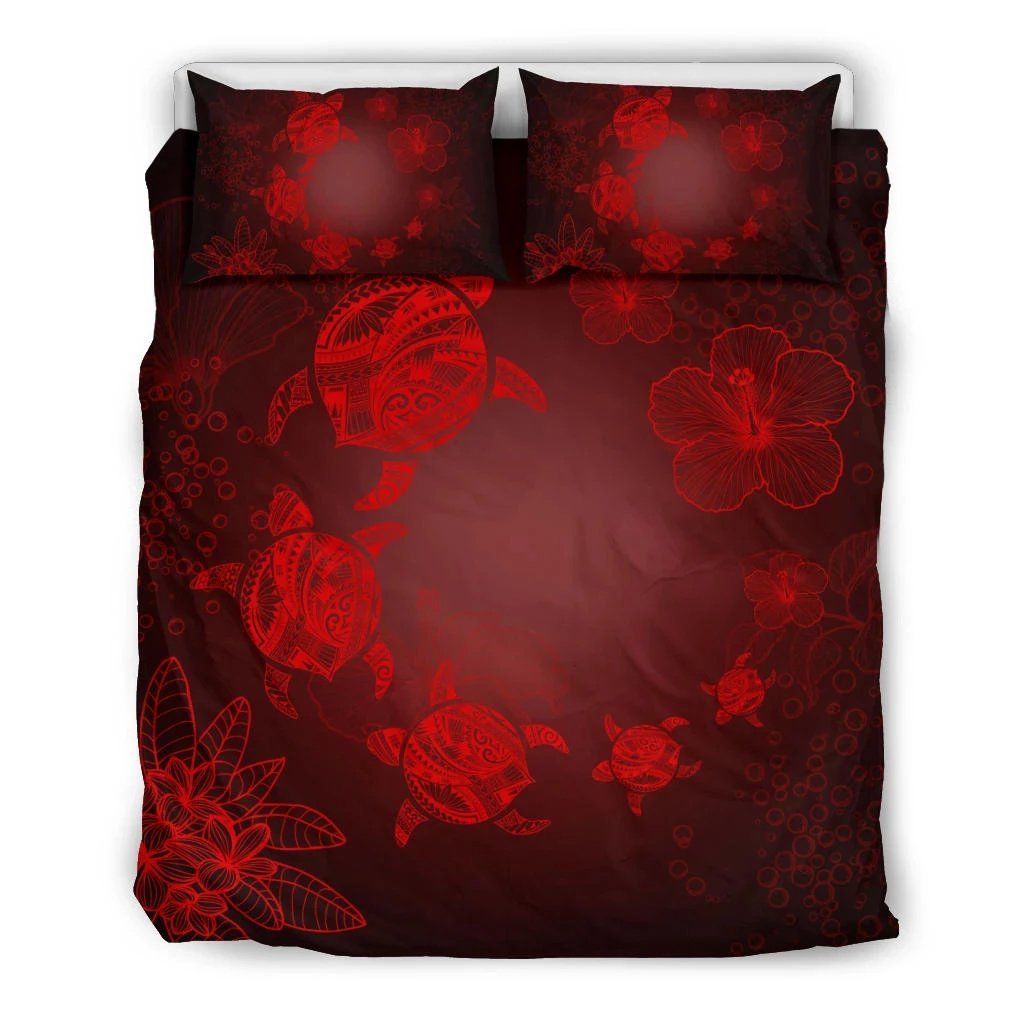 Hawaii Polynesian Hibiscus Turtle Bedding Set