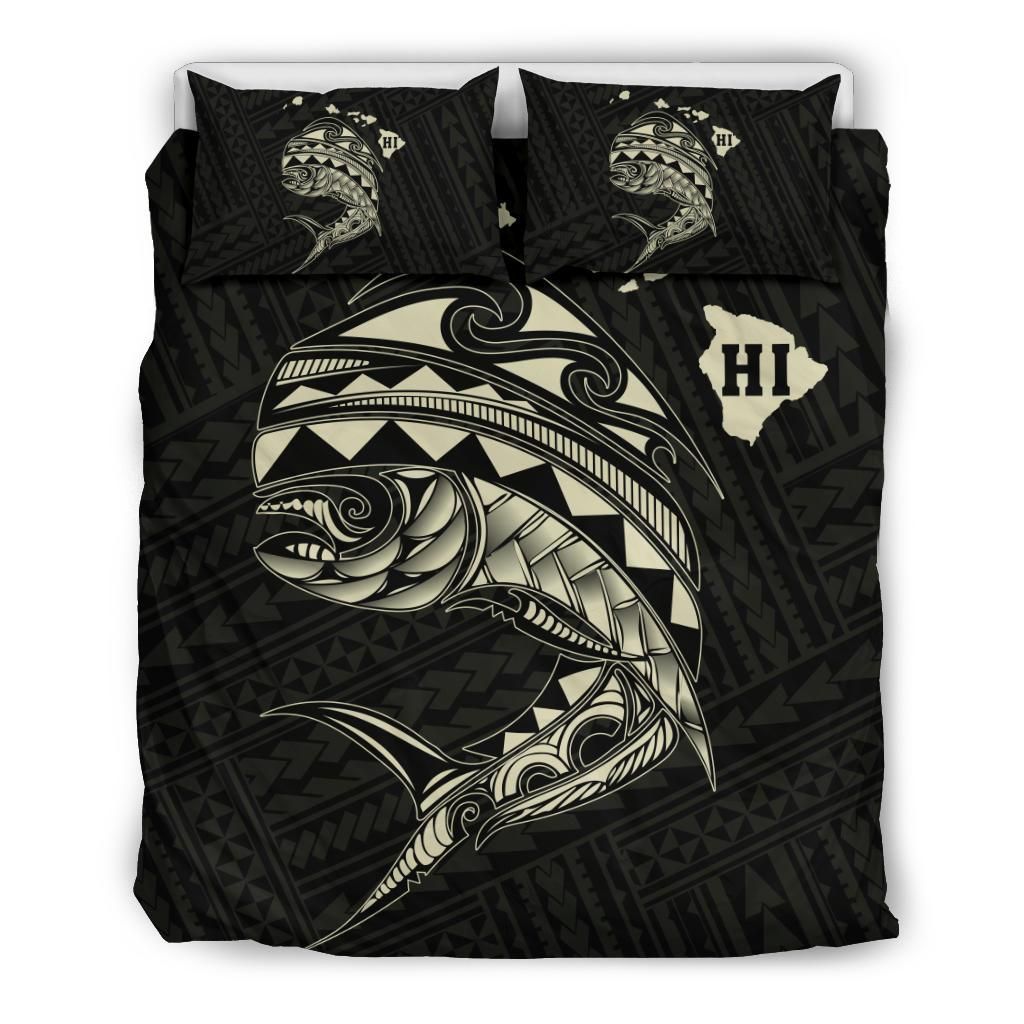 Hawaii Polynesian Mahi mahi Common Dolphinfish Beige Bedding Set