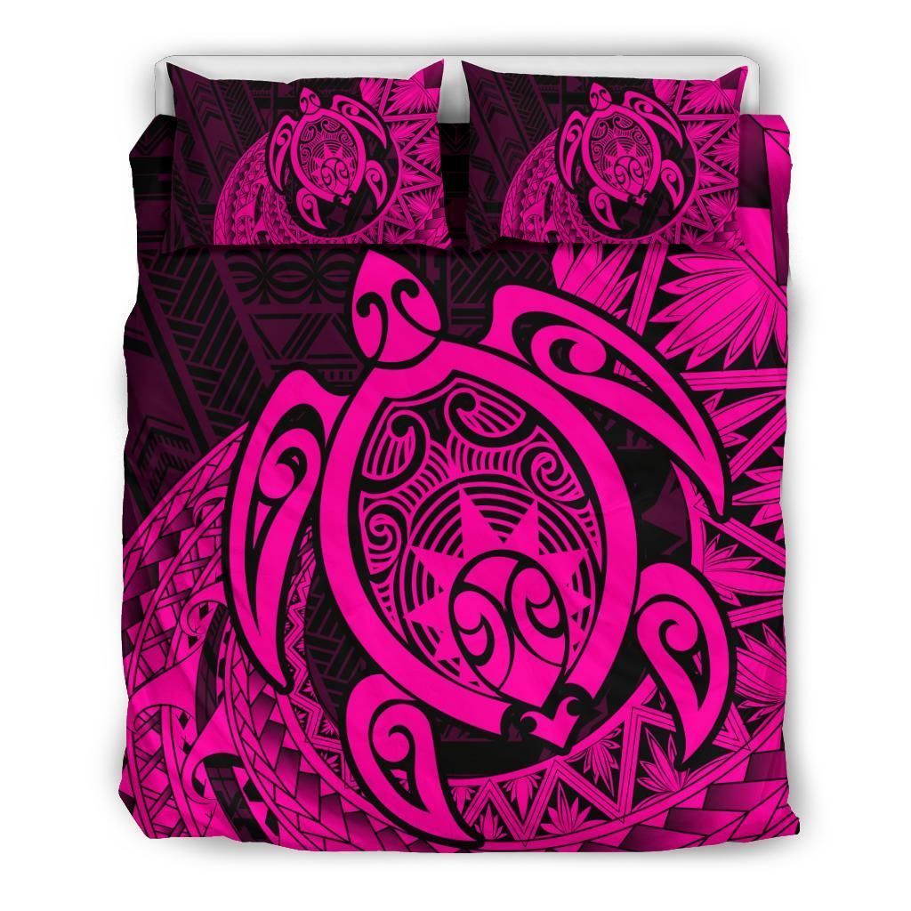 Hawaii Polynesian Turtle Daria Style Pink Bedding Set