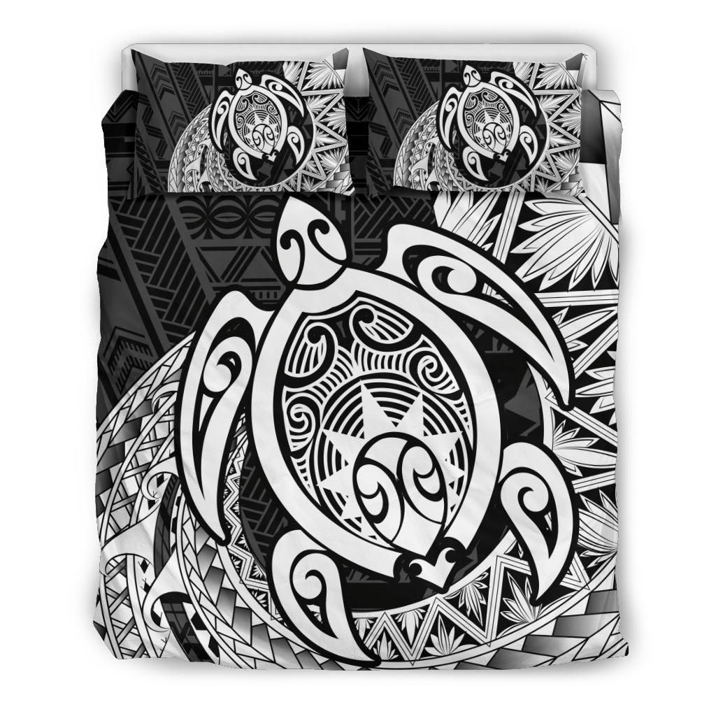Hawaii Polynesian Turtle Daria Style White Bedding Set