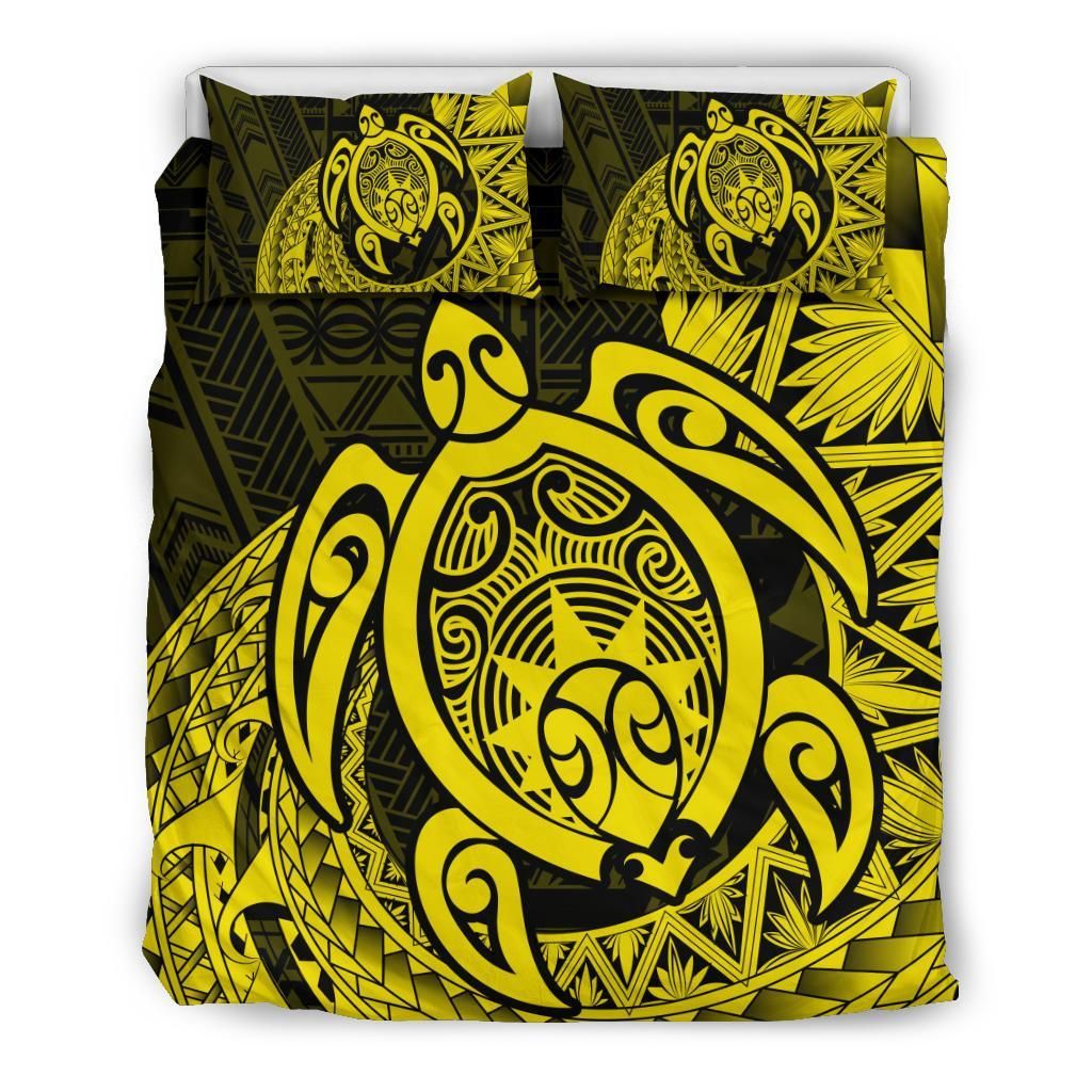 Hawaii Polynesian Turtle Daria Style Yellow Bedding Set
