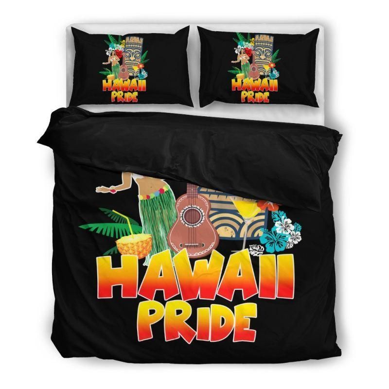 Hawaii Pride Black Bedding Set