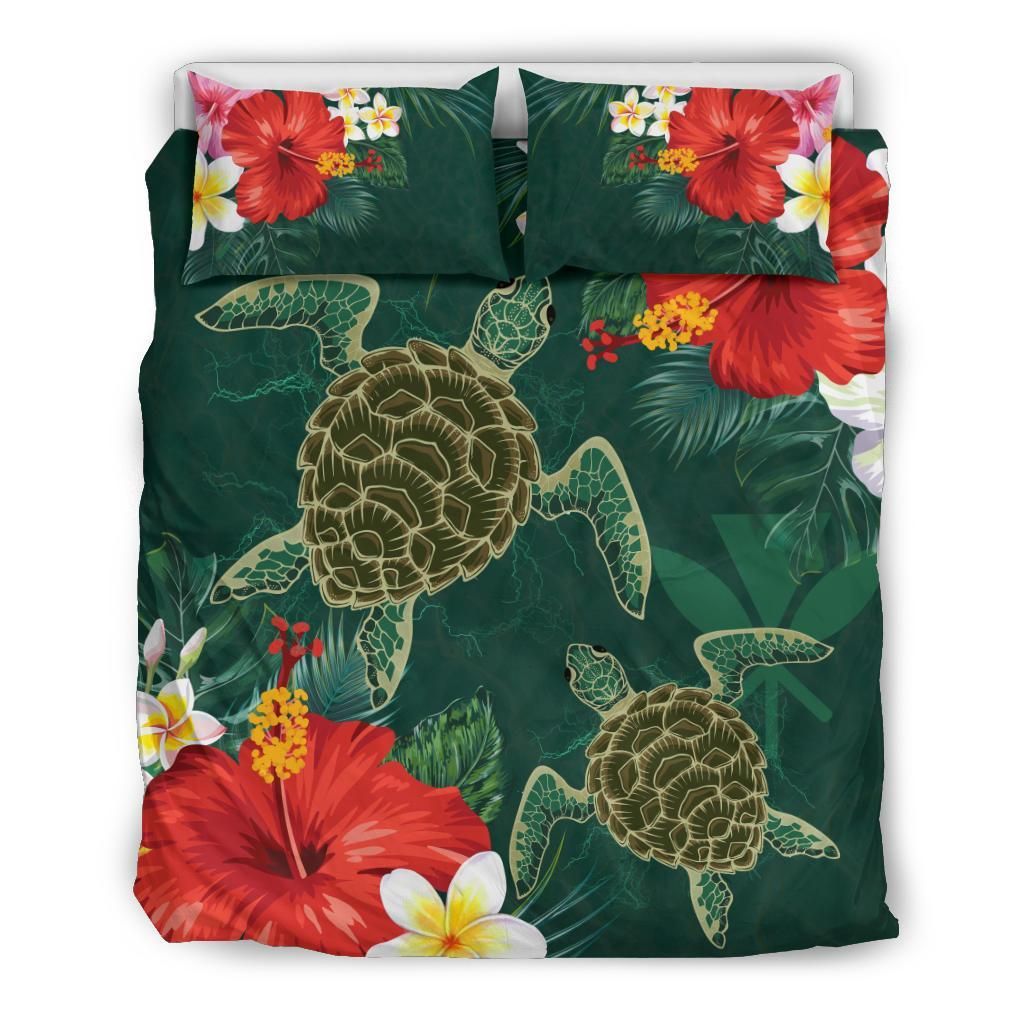 Hawaii Sea Turtle Hibiscus Plumeria An Style Bedding Set