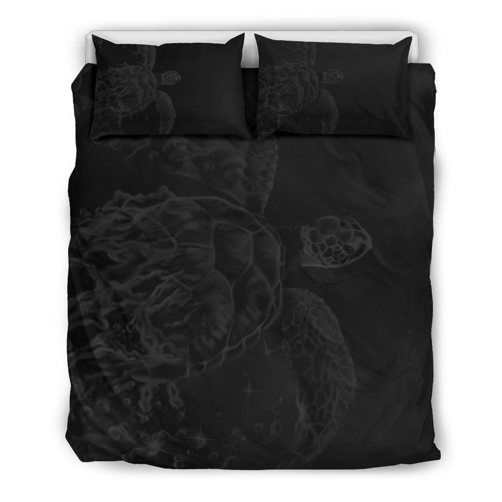Hawaii Sea Turtle Water Color Travel Galaxy Grey Bedding Set