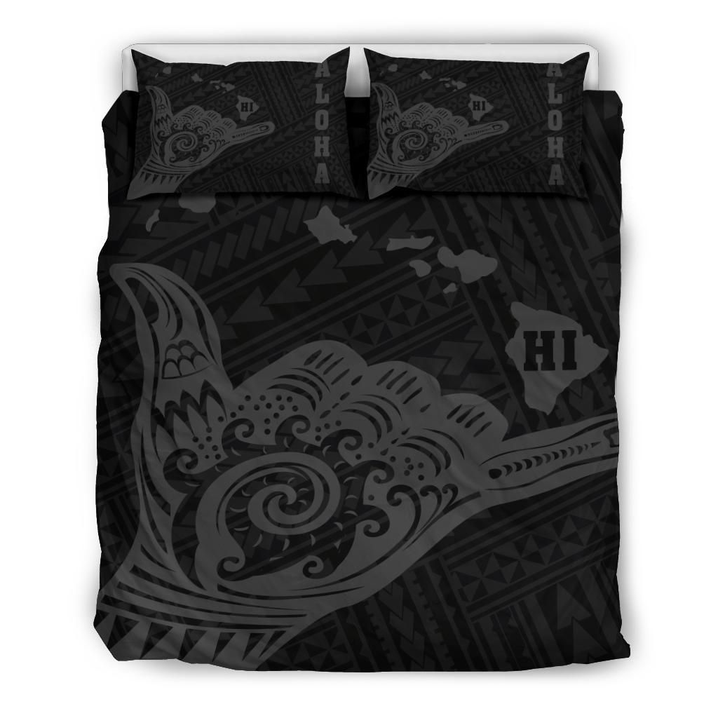 Hawaii Shaka Polynesian Grey Bedding Set