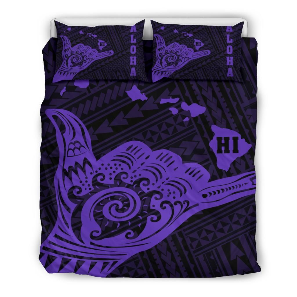 Hawaii Shaka Polynesian Purple Bedding Set