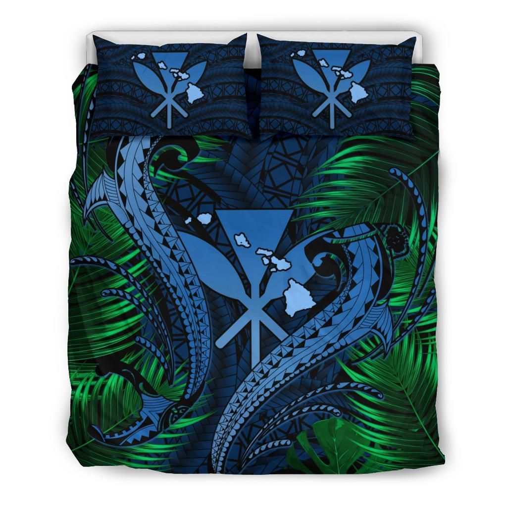Hawaii Shark Polynesian Tropical Pastel Bedding Set