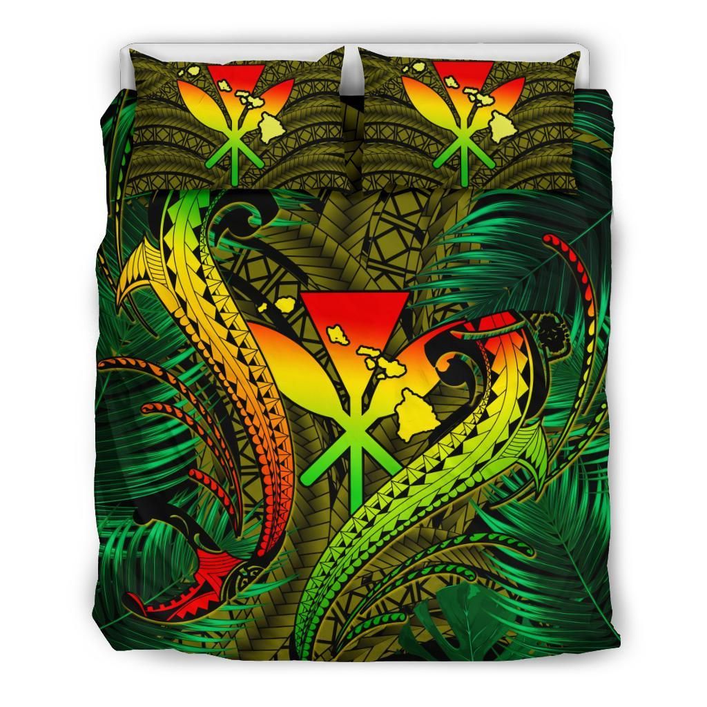 Hawaii Shark Polynesian Tropical Reggae Bedding Set