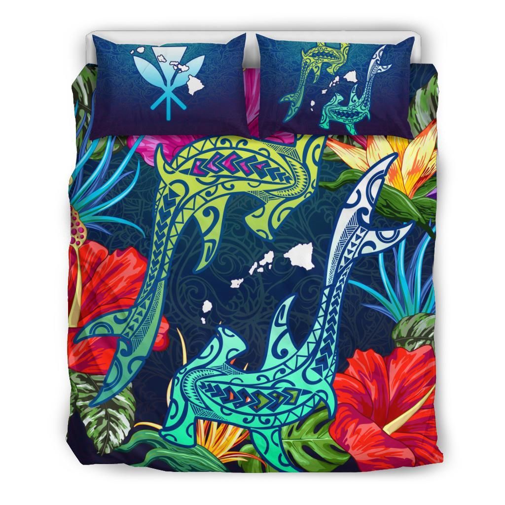 Hawaii Shark Tropical Color Bedding Set